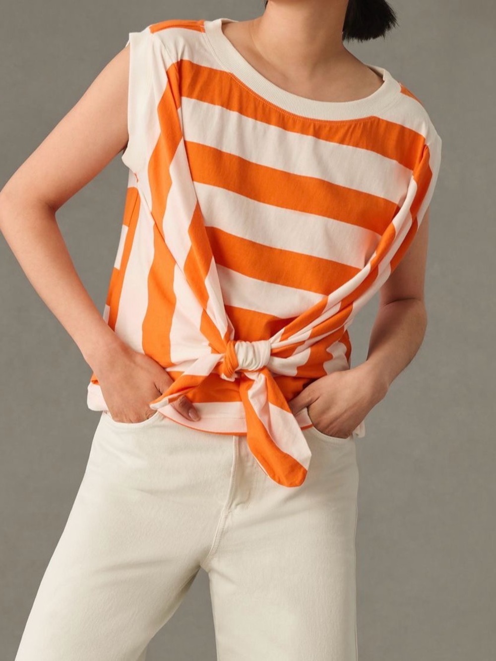 Maeve Tie-Front Wrap Tee